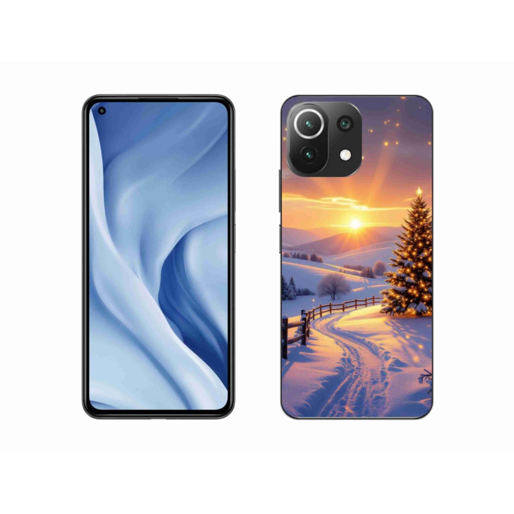 Gél borítás mmCase a Xiaomi MI 11 Lite/5G számára - téli tájkép