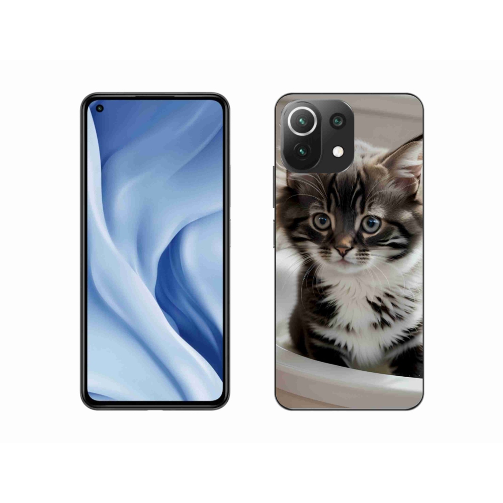 Gél borítás mmCase a Xiaomi MI 11 Lite/5G készülékhez - kíváncsi cica