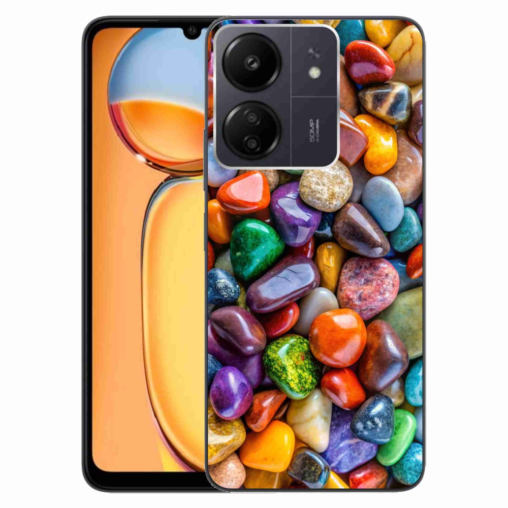 Gél borítás mmCase a Xiaomi Poco C65/Redmi 13C számára - színes strasszkövek