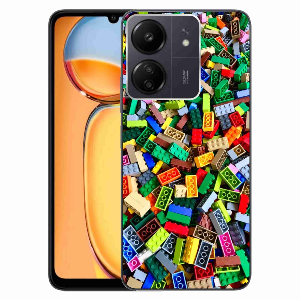 Gél borítás mmCase a Xiaomi Poco C65/Redmi 13C számára - színes építőkockák