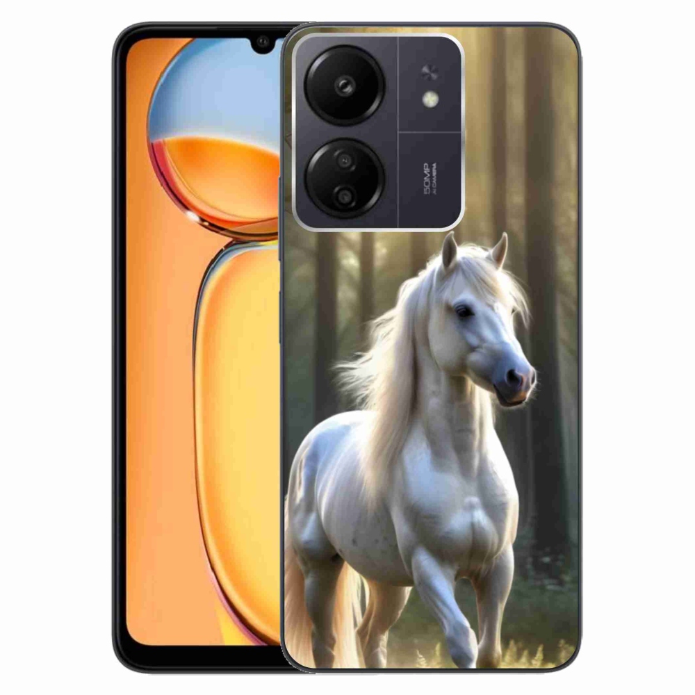 Gél borító mmCase a Xiaomi Poco C65/Redmi 13C - fehér ló 3