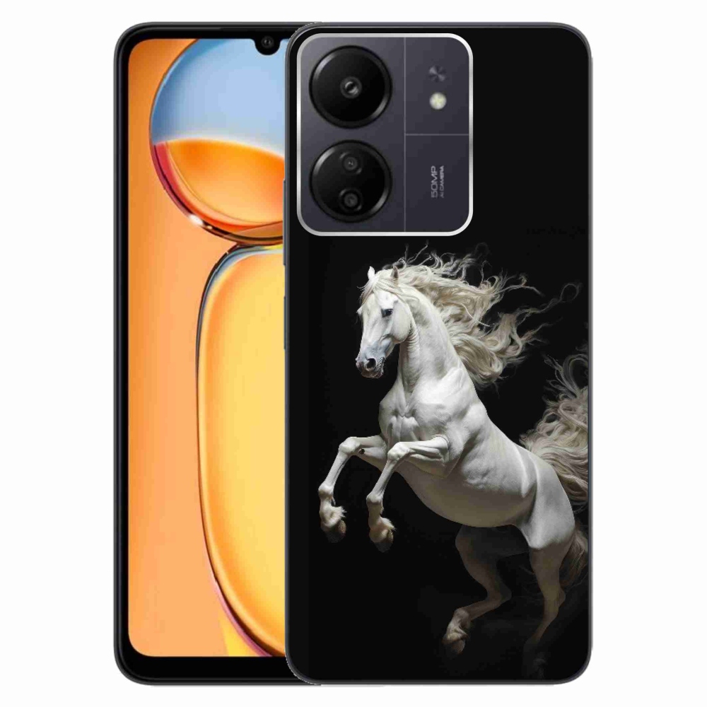 Gél borítás mmCase a Xiaomi Poco C65/Redmi 13C - fehér ló 4