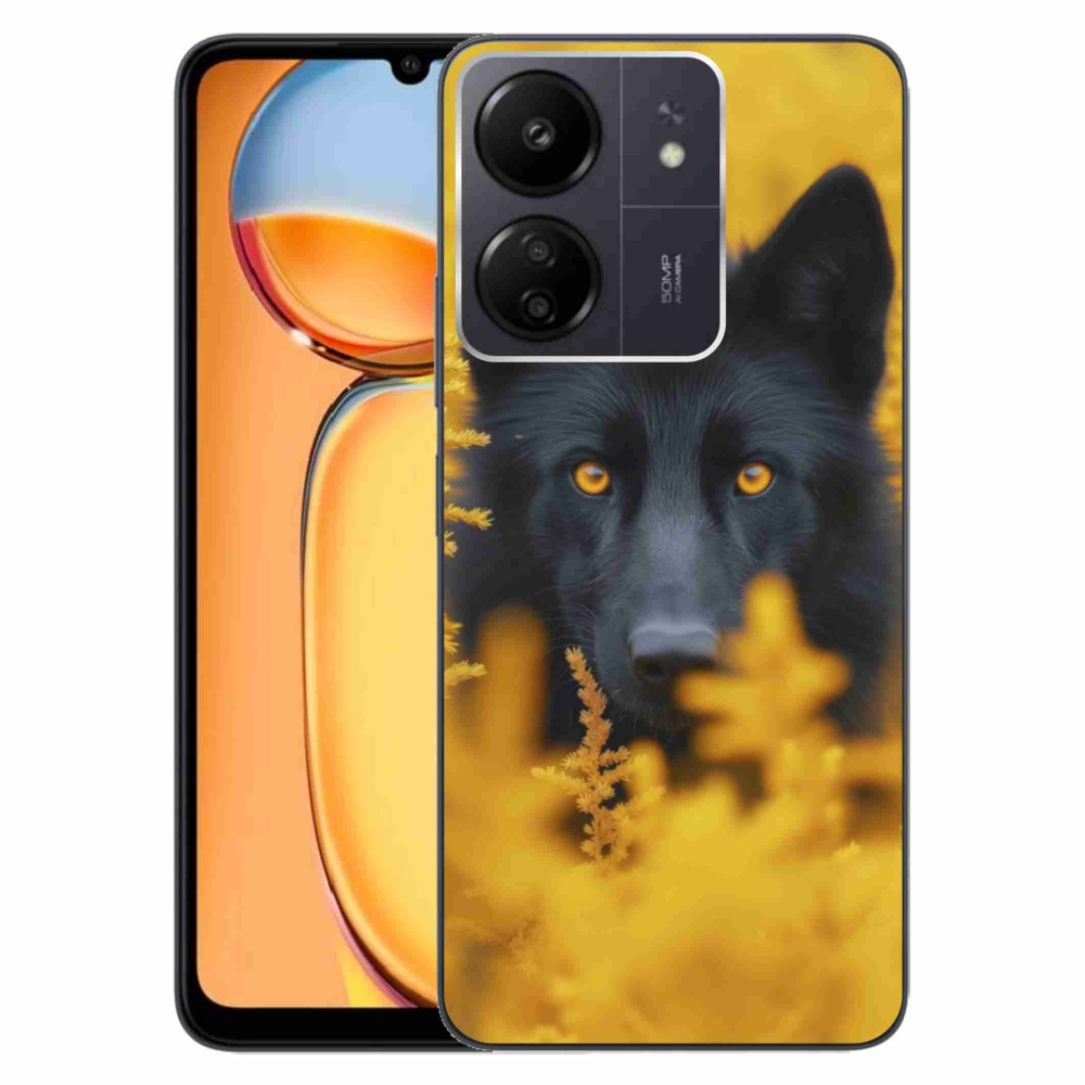 Gél borítás mmCase a Xiaomi Poco C65/Redmi 13C - fekete farkas 2