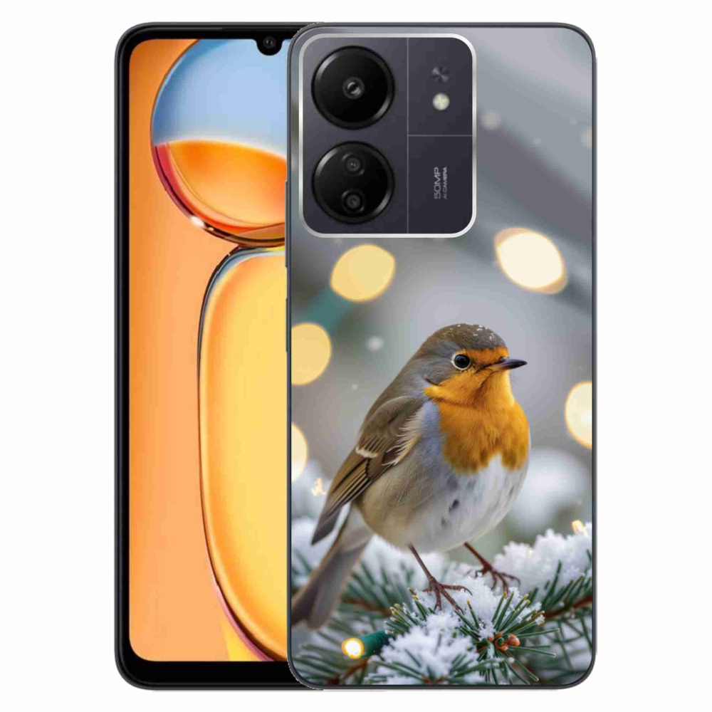 Gél borítás mmCase a Xiaomi Poco C65/Redmi 13C-hez - télen piros színben