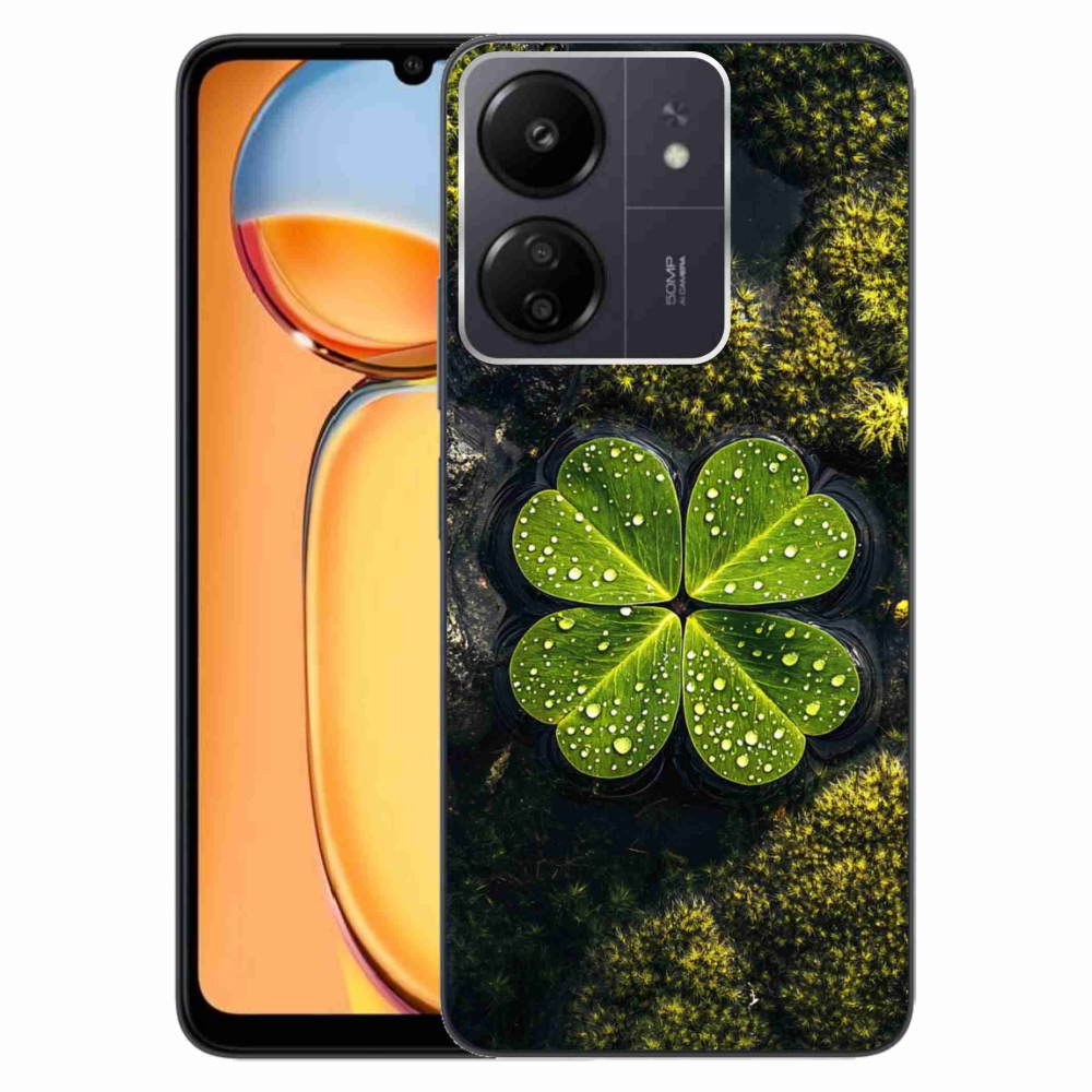 Gél borítás mmCase a Xiaomi Poco C65/Redmi 13C számára - négylevelű lóhere