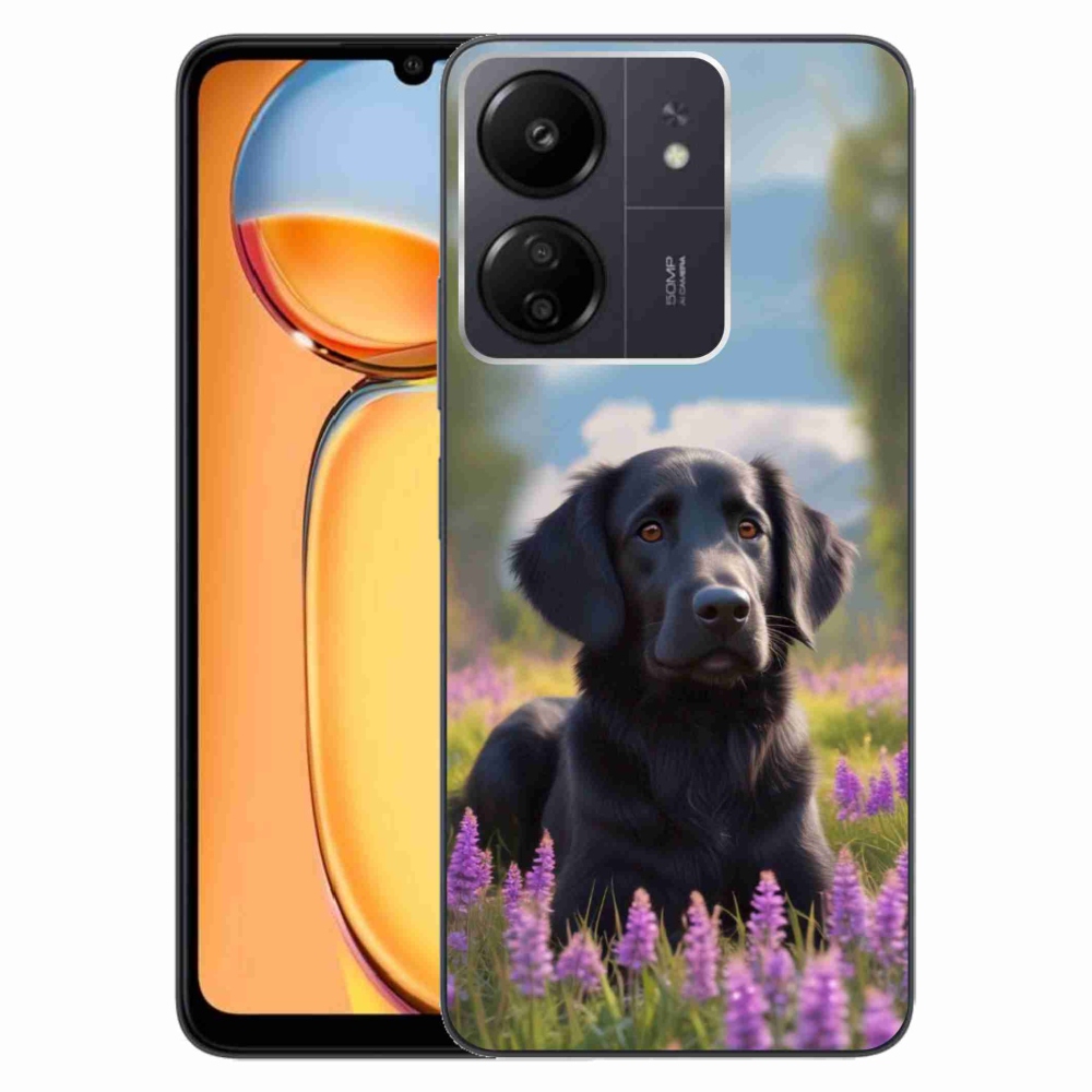 Gél borítás mmCase a Xiaomi Poco C65/Redmi 13C számára - elegáns fekete retriever