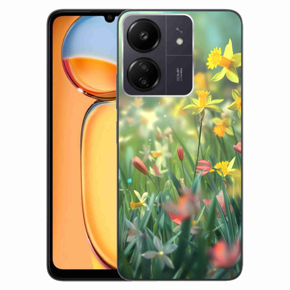 Gél borító mmCase a Xiaomi Poco C65/Redmi 13C - tavaszi virágokhoz