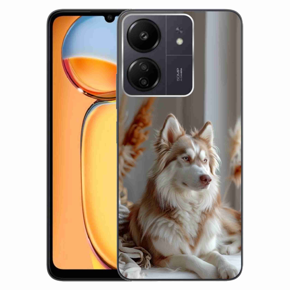 Gél borítás mmCase a Xiaomi Poco C65/Redmi 13C számára - csendes szibériai husky