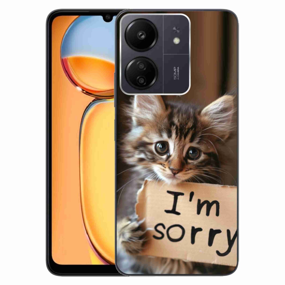 Gél borítás mmCase a Xiaomi Poco C65/Redmi 13C számára - macska kifogás