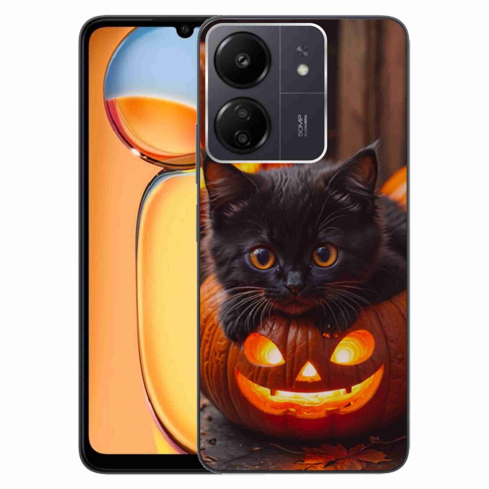 Gél borítás mmCase a Xiaomi Poco C65/Redmi 13C számára - cica és tök