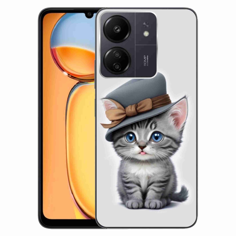 Gél borítás mmCase a Xiaomi Poco C65/Redmi 13C-hez - cica sapkával