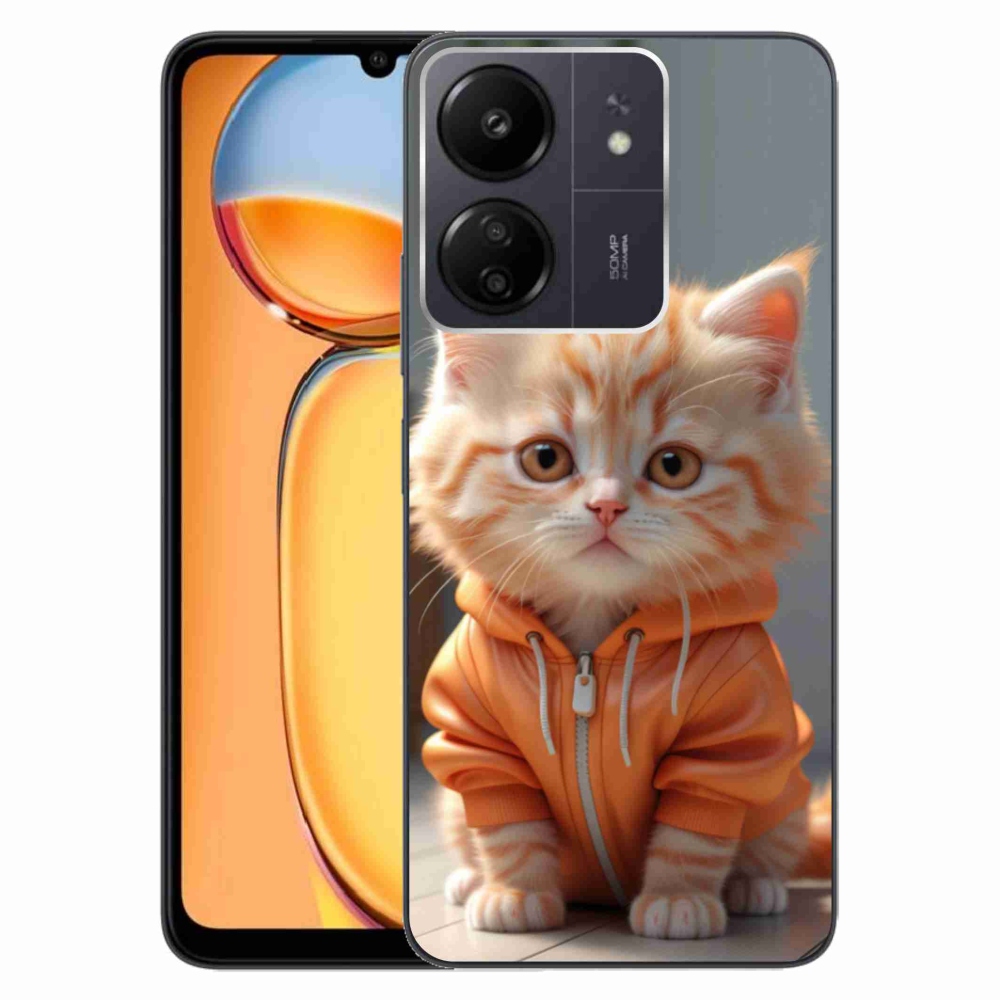 Gél borítás mmCase a Xiaomi Poco C65/Redmi 13C számára - cica melegítőben