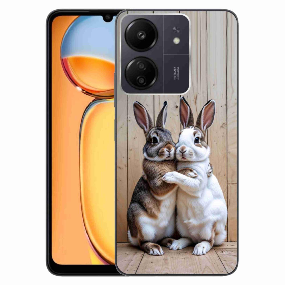 Gél borítás mmCase a Xiaomi Poco C65/Redmi 13C - nyúl párhoz