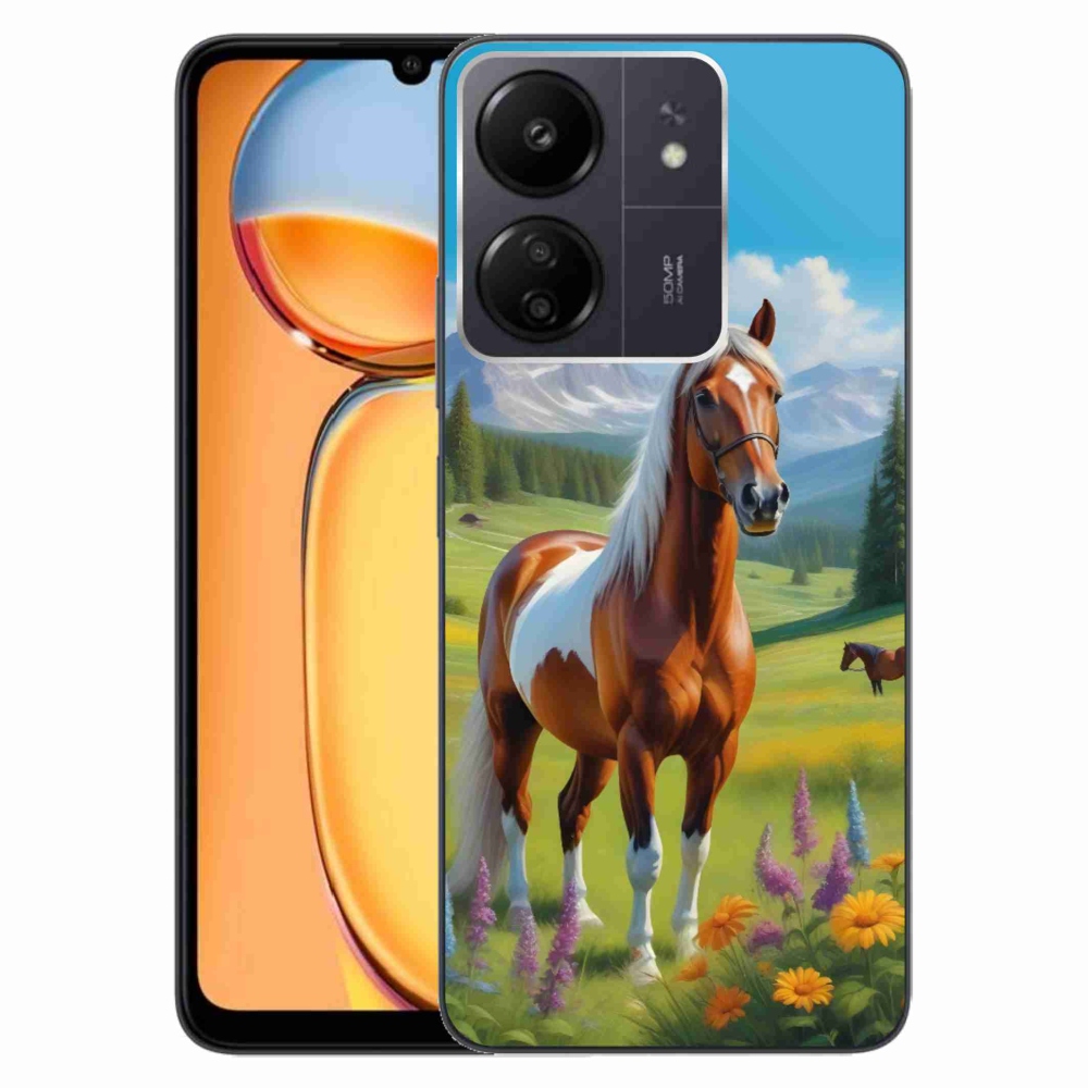 Gél borítás mmCase a Xiaomi Poco C65/Redmi 13C számára - ló a réten