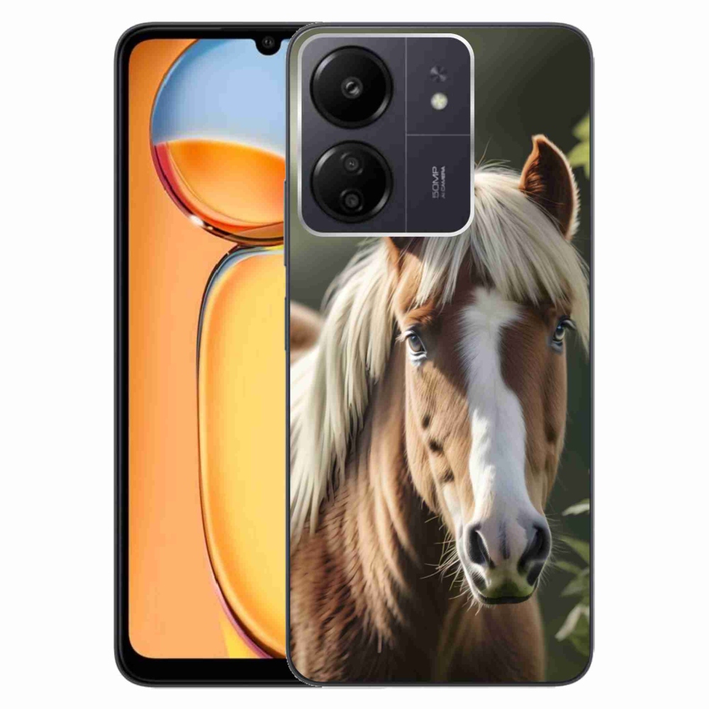 Gél borítás mmCase a Xiaomi Poco C65/Redmi 13C számára - ló könnyű sörénnyel
