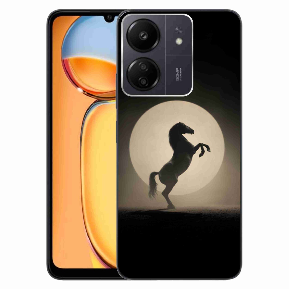 Gél borítás mmCase a Xiaomi Poco C65/Redmi 13C számára - ló sziluettben