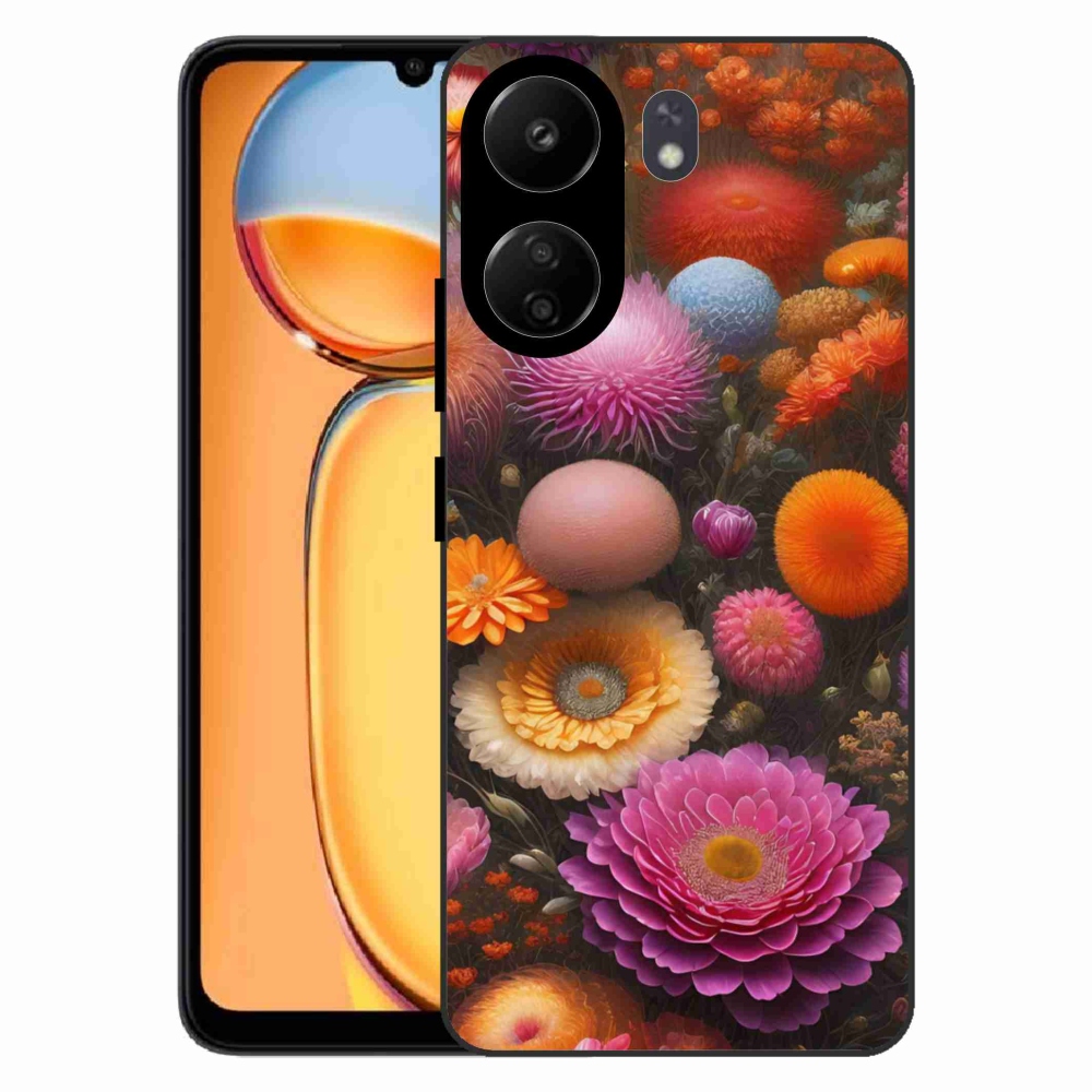 Gél borítás mmCase a Xiaomi Poco C65/Redmi 13C számára - virágos kompozíció
