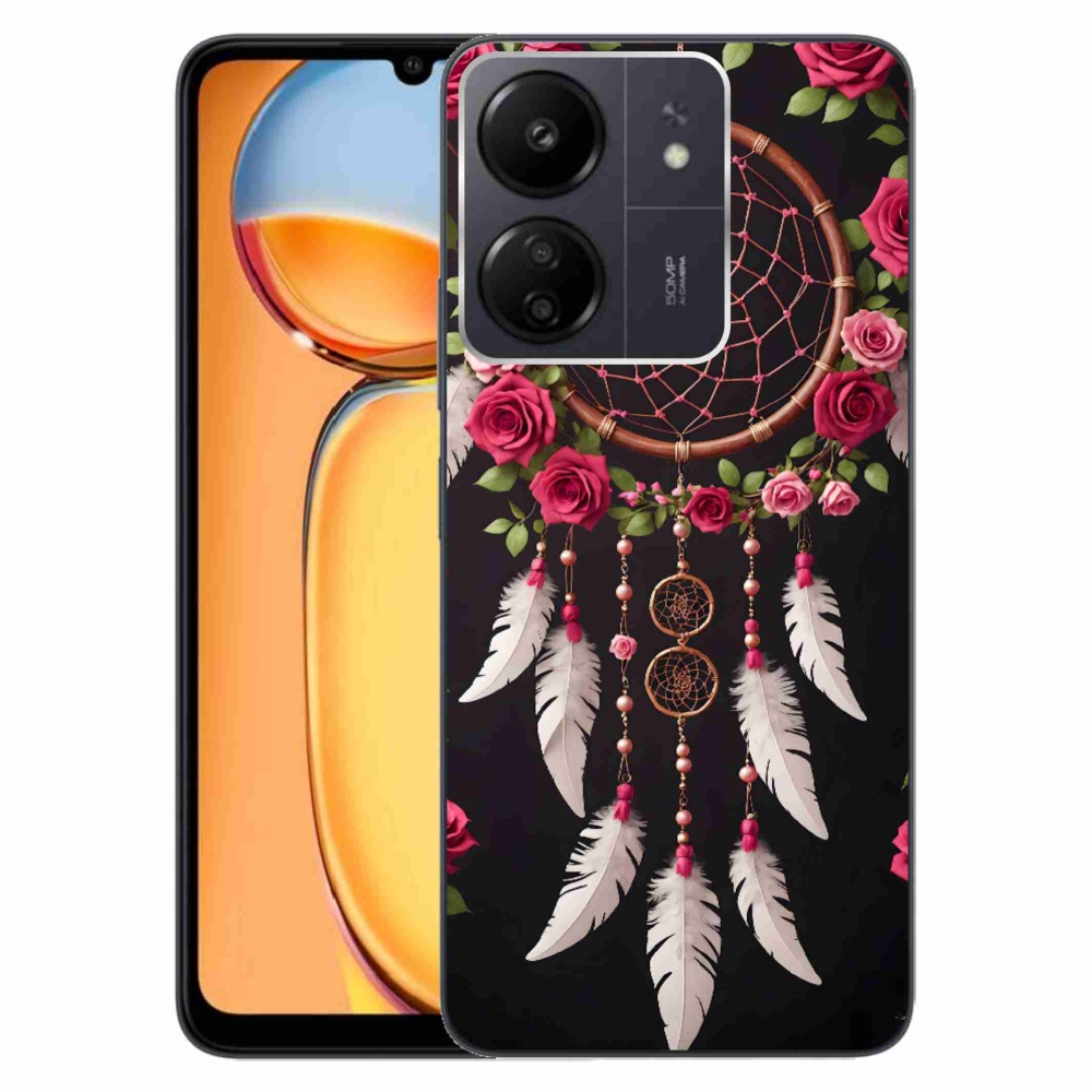 Gél borítás mmCase a Xiaomi Poco C65/Redmi 13C számára - álomfogó rózsákkal