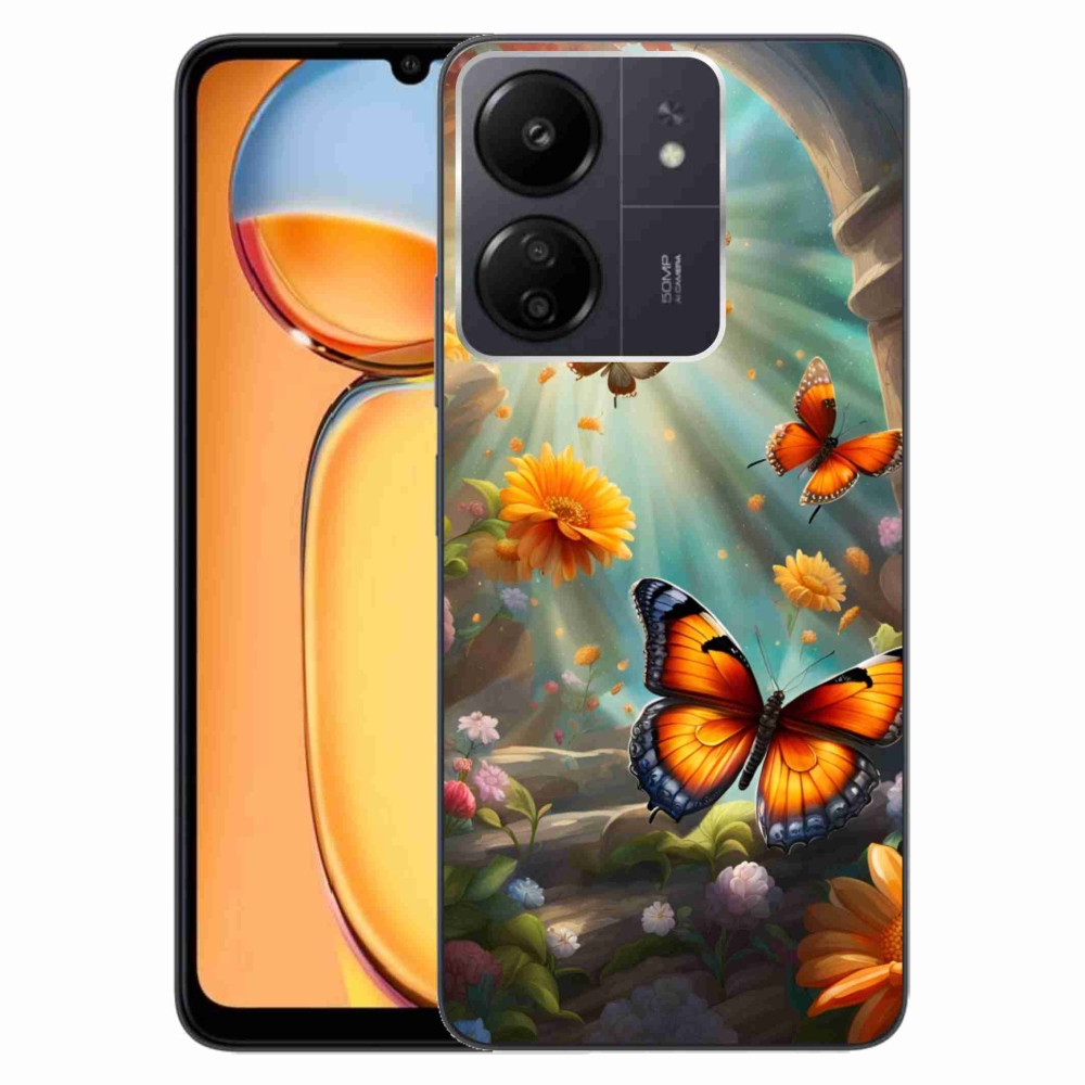 Gél borítás mmCase a Xiaomi Poco C65/Redmi 13C - pillangókert 2