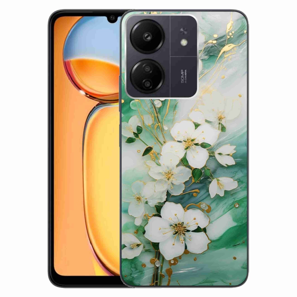 Gél borítás mmCase a Xiaomi Poco C65/Redmi 13C számára - finom virágok