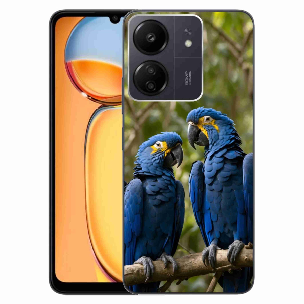 Gél borítás mmCase a Xiaomi Poco C65/Redmi 13C készülékhez - papagáj duo