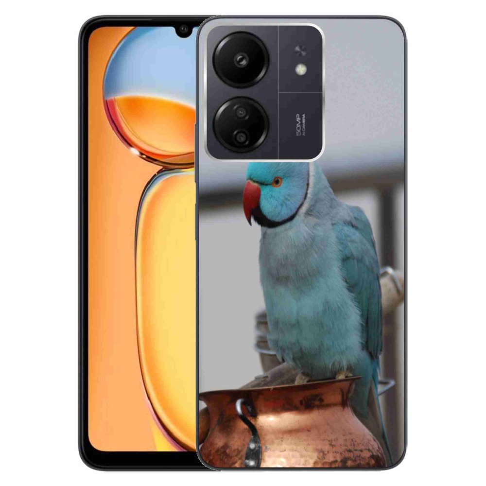 Gél borítás mmCase a Xiaomi Poco C65/Redmi 13C készülékhez - papagáj alexander kék