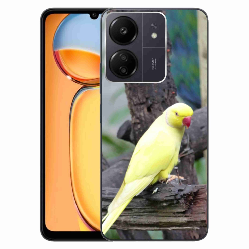 Gél borítás mmCase a Xiaomi Poco C65/Redmi 13C készülékhez - papagáj alexander sárga