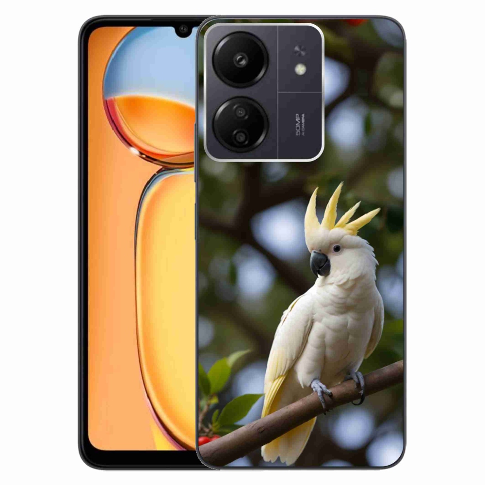 Gél borítás mmCase a Xiaomi Poco C65/Redmi 13C számára - papagáj kakadu 3