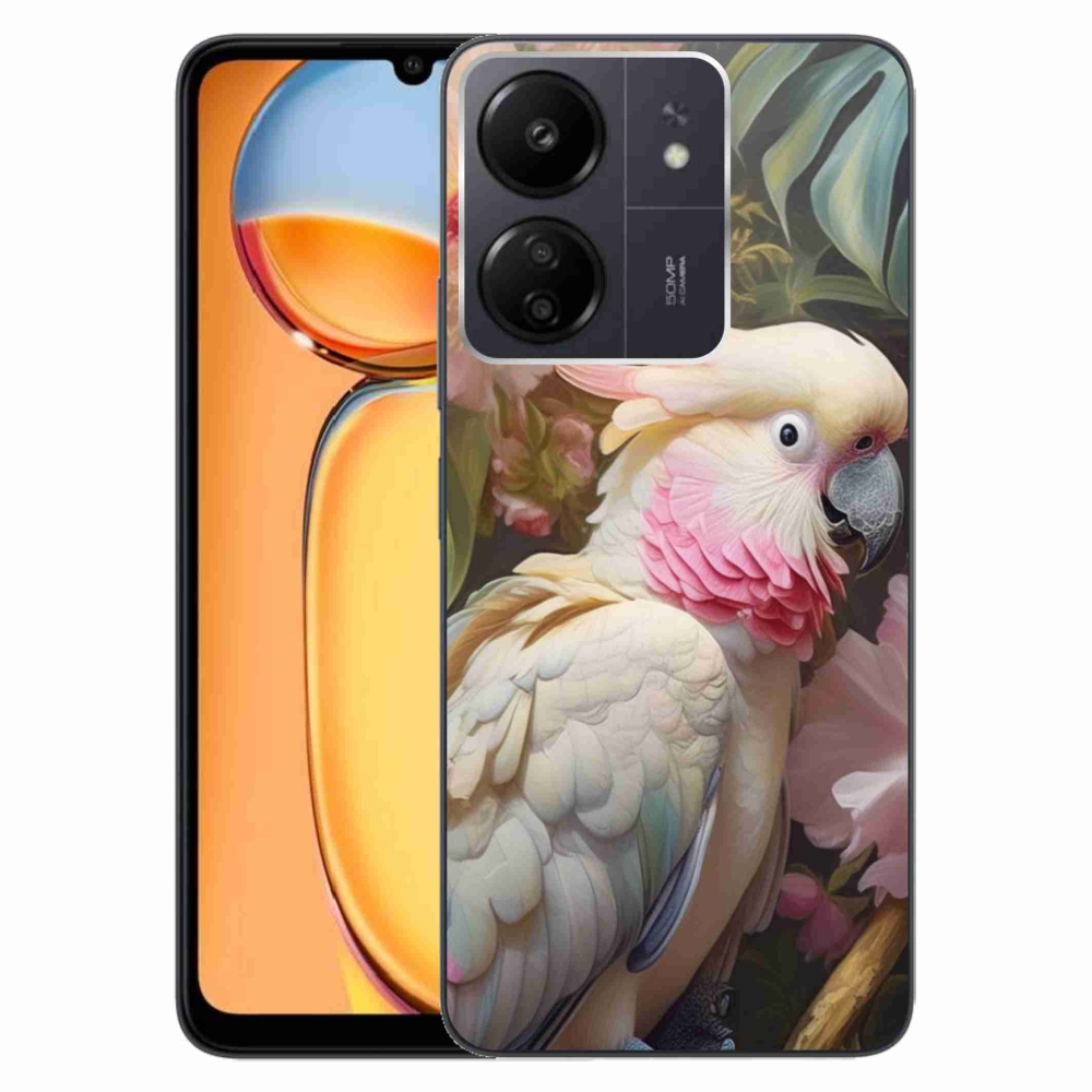 Gél borítás mmCase a Xiaomi Poco C65/Redmi 13C készülékhez - papagáj kakadu rózsaszín 2