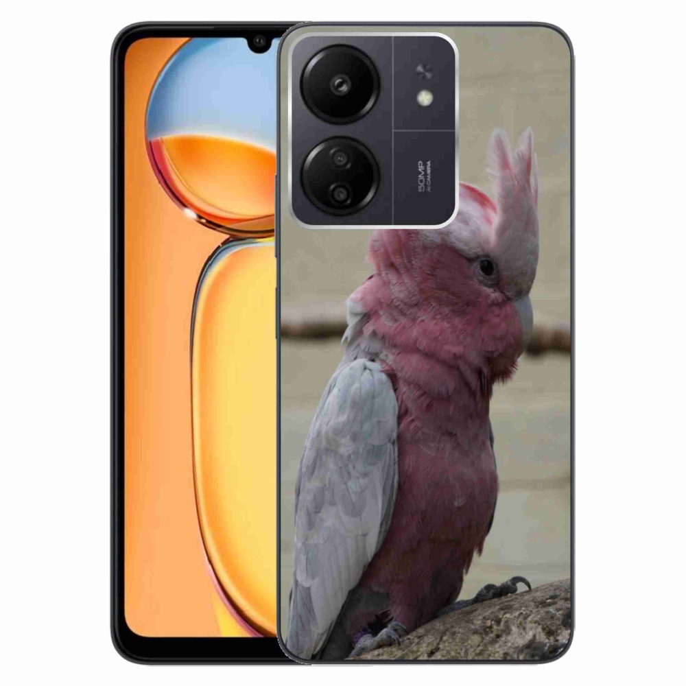 Gél borítás mmCase a Xiaomi Poco C65/Redmi 13C készülékhez - papagáj kakadu rózsaszínű