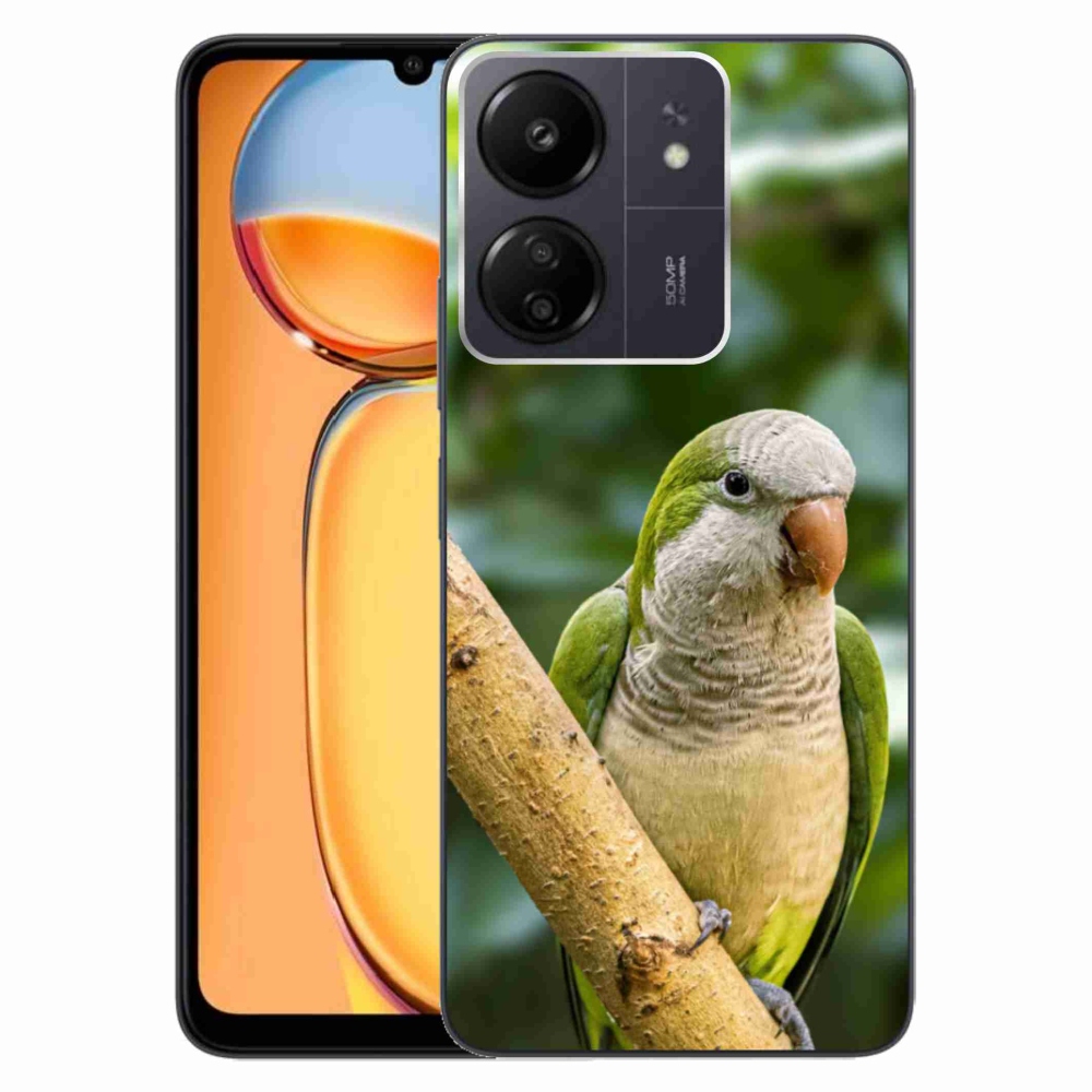 Gél borítás mmCase a Xiaomi Poco C65/Redmi 13C készülékhez - papagáj