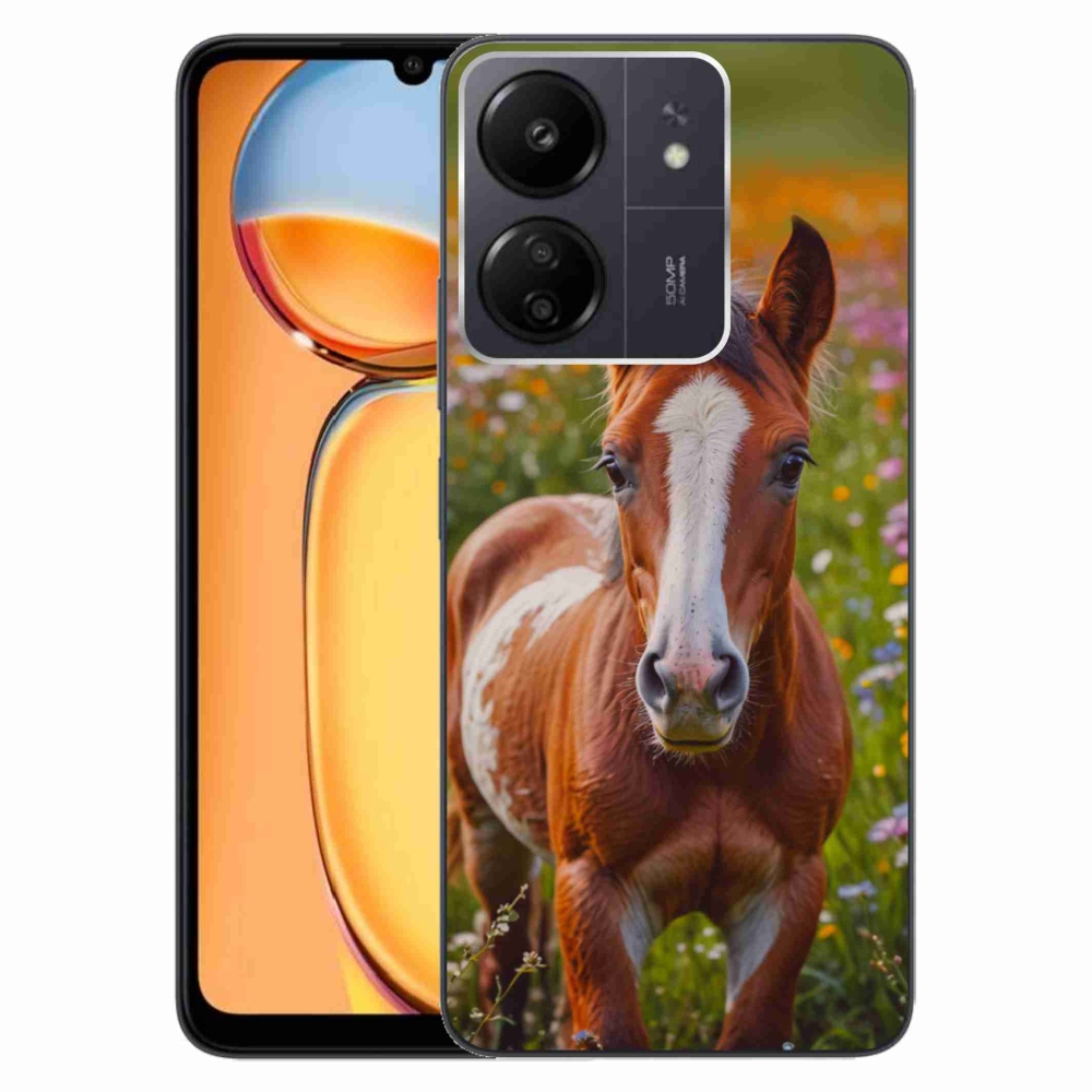Gél borítás mmCase a Xiaomi Poco C65/Redmi 13C számára - aranyos csikó