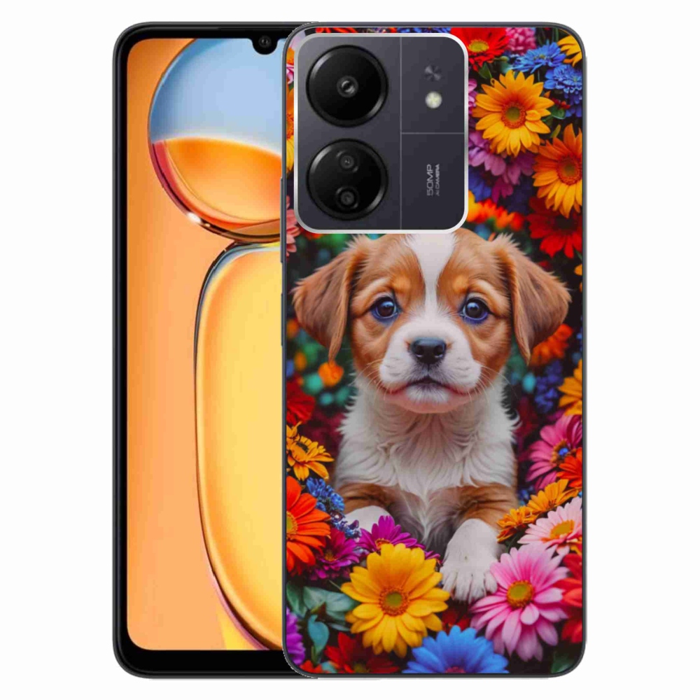 Gél borítás mmCase a Xiaomi Poco C65/Redmi 13C számára - aranyos kiskutya