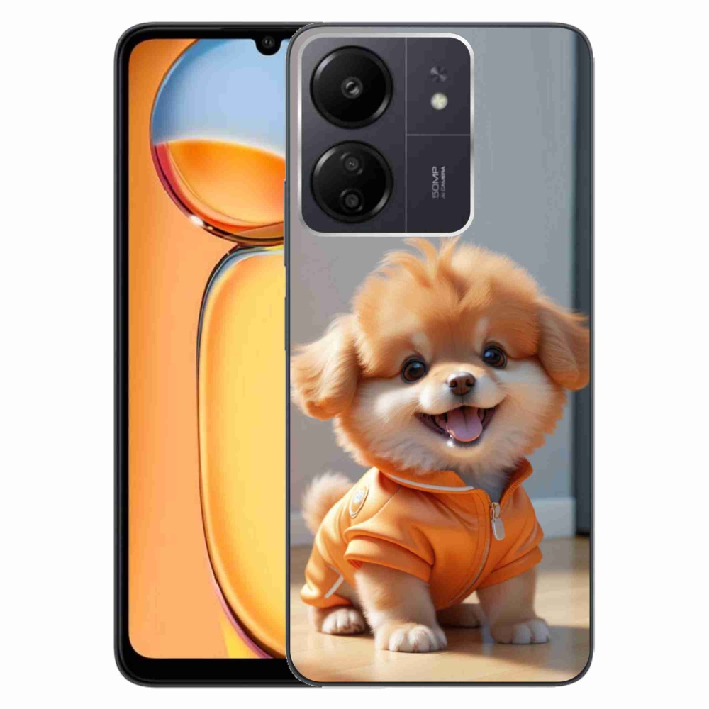 Gél borítás mmCase a Xiaomi Poco C65/Redmi 13C számára - aranyos pomerániai pulóverben
