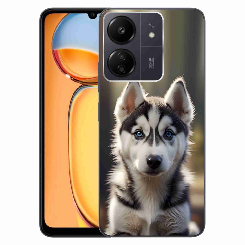 Gél borítás mmCase a Xiaomi Poco C65/Redmi 13C számára - aranyos szibériai husky