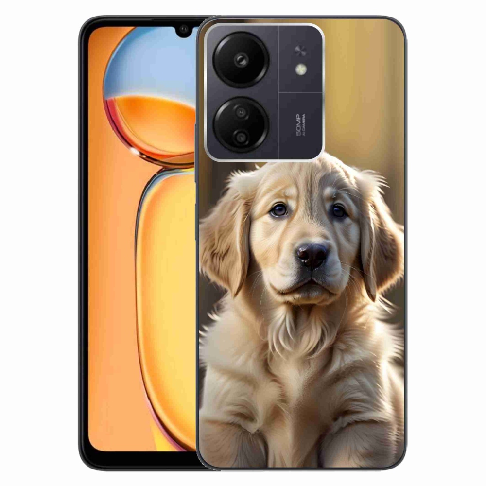 Gél borítás mmCase a Xiaomi Poco C65/Redmi 13C számára - aranyos arany retriever