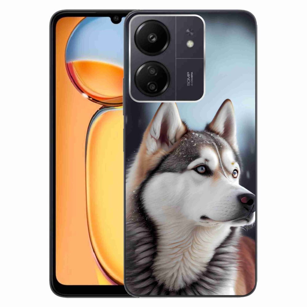 Gél borítás mmCase a Xiaomi Poco C65/Redmi 13C-hez - Szibériai husky