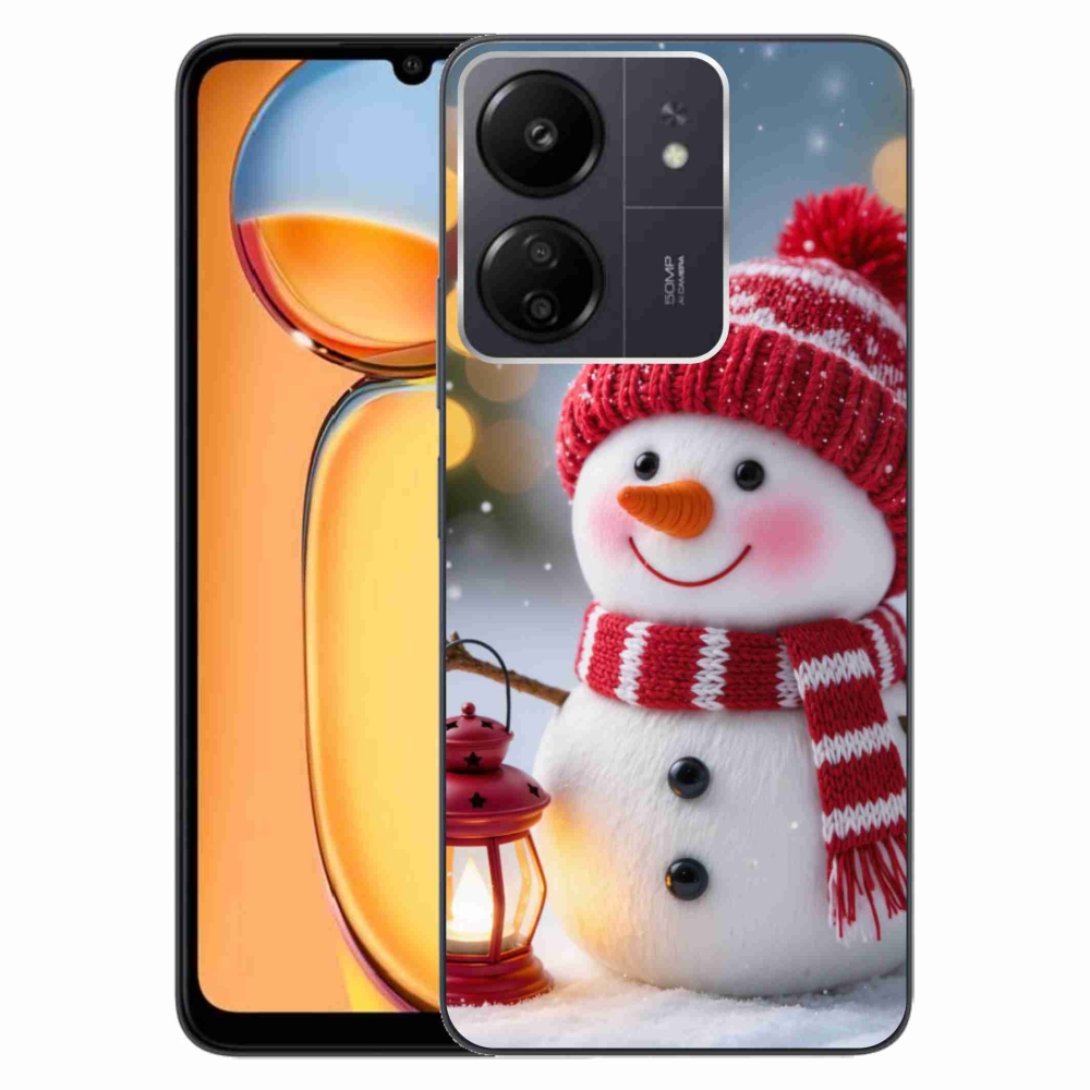 Gél borítás mmCase a Xiaomi Poco C65/Redmi 13C - hóember 2