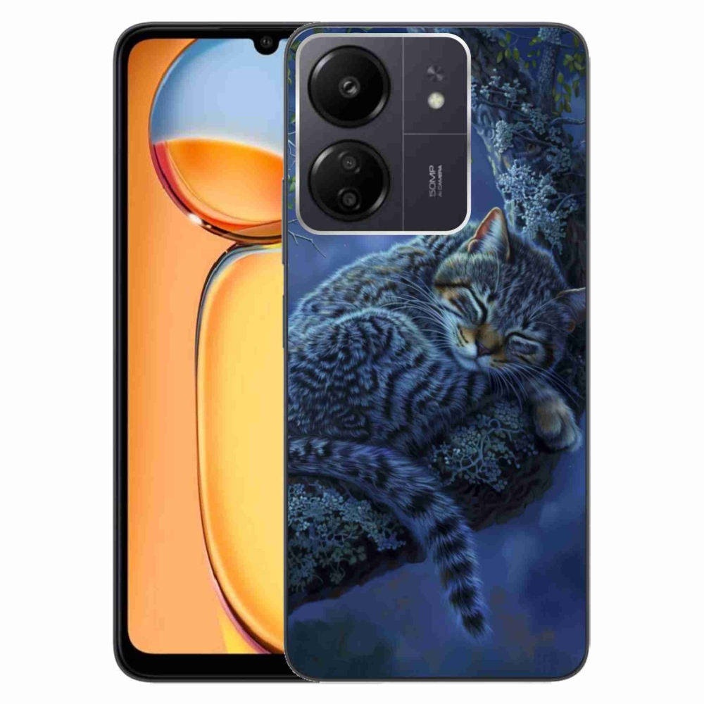 Gél borító mmCase a Xiaomi Poco C65/Redmi 13C - alvó macska számára