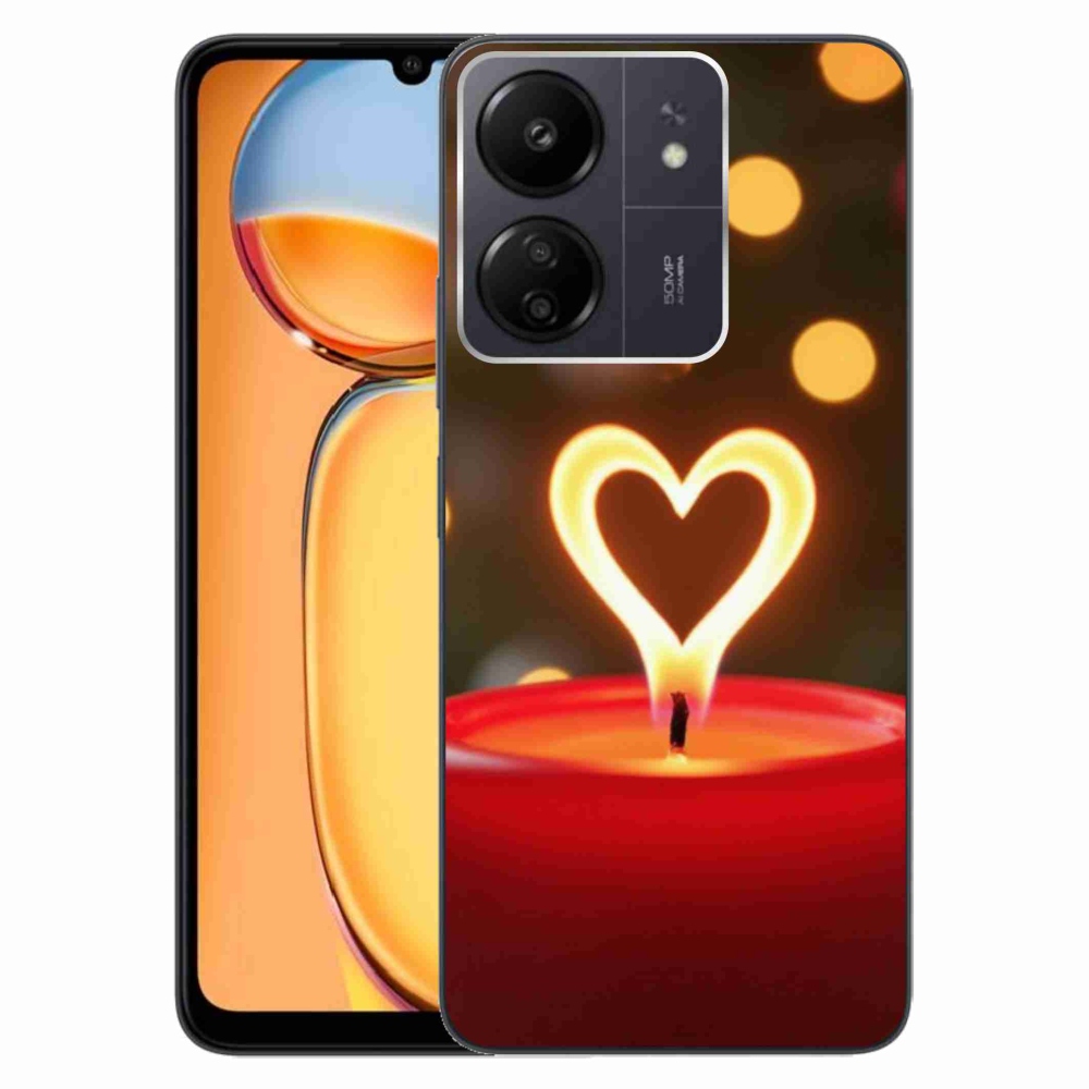 Gél borítás mmCase a Xiaomi Poco C65/Redmi 13C-hez - láng szíve