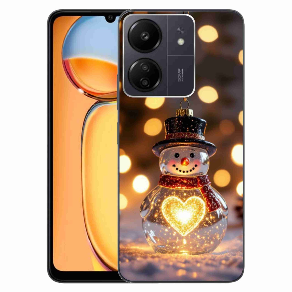 Gél borítás mmCase a Xiaomi Poco C65/Redmi 13C - karácsonyi hóemberhez