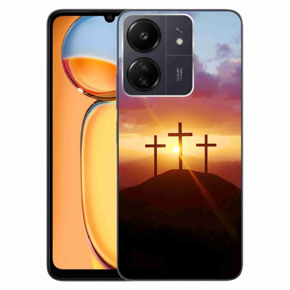 Gél borítás mmCase a Xiaomi Poco C65/Redmi 13C számára - három kereszt