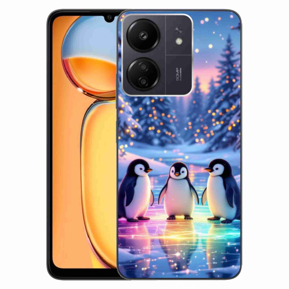 Gél borító mmCase a Xiaomi Poco C65/Redmi 13C - pingvinekhez