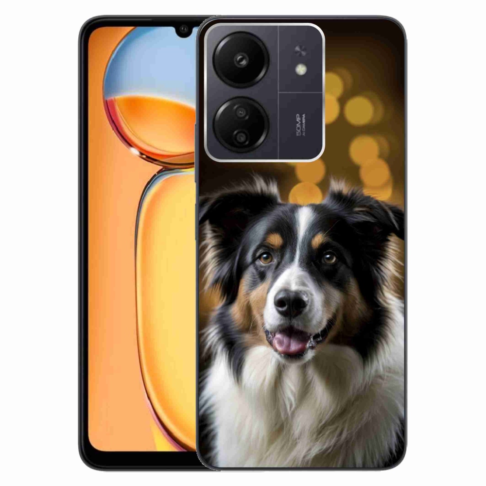 Gél borítás mmCase a Xiaomi Poco C65/Redmi 13C-hez - mosolygó ausztrál juhászkutya