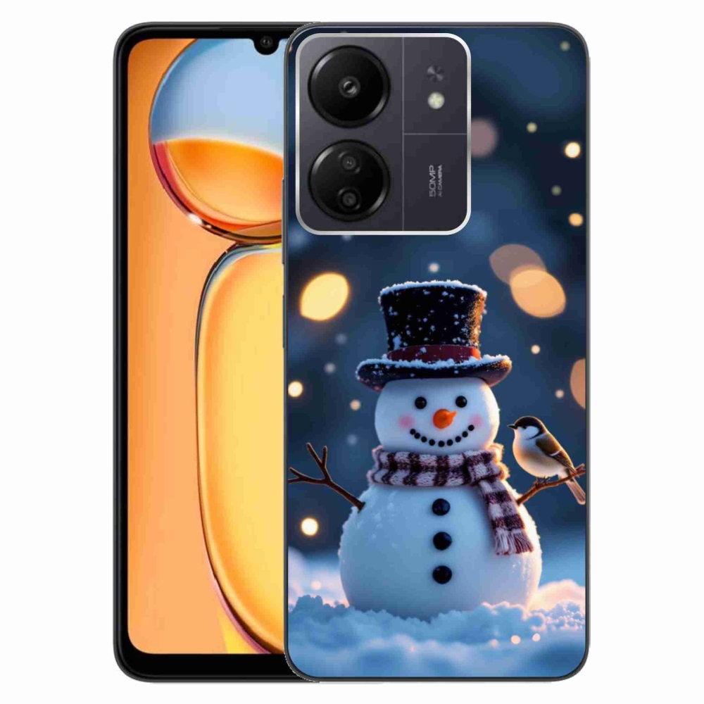 Gél borítás mmCase a Xiaomi Poco C65/Redmi 13C - karácsonyi hóemberhez