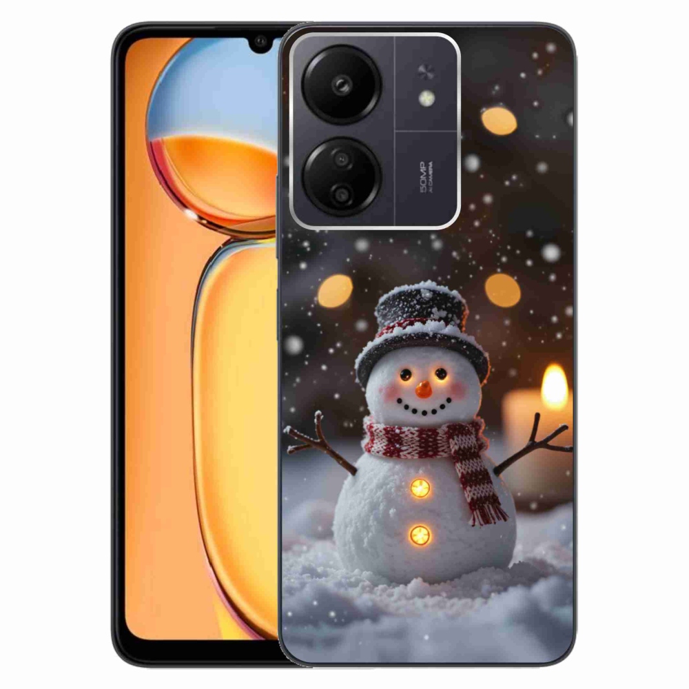 Gél borítás mmCase a Xiaomi Poco C65/Redmi 13C - boldog hóemberhez