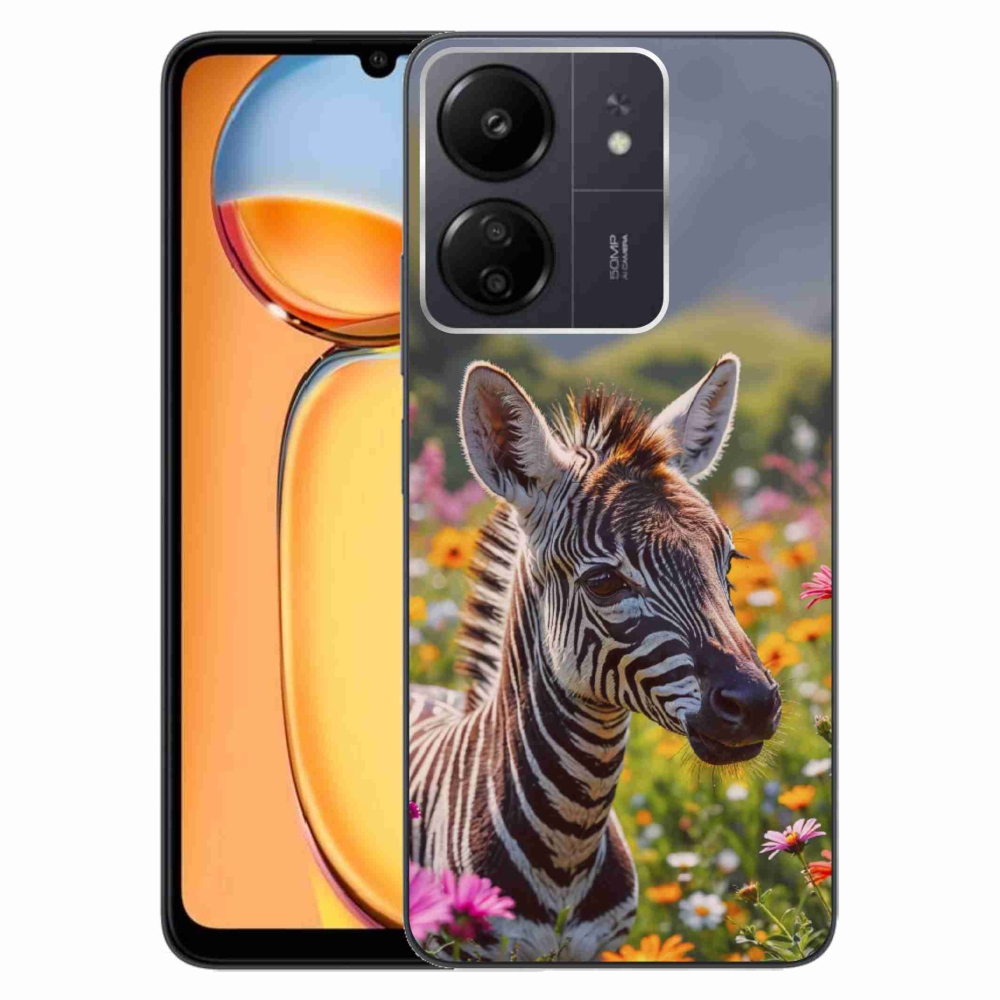 Gél borítás mmCase a Xiaomi Poco C65/Redmi 13C számára - zebra a réten