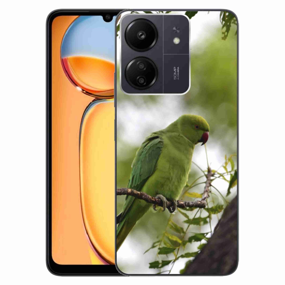 Gél borítás mmCase a Xiaomi Poco C65/Redmi 13C készülékhez - zöld papagáj