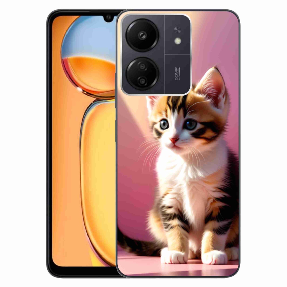 Gél borítás mmCase a Xiaomi Poco C65/Redmi 13C számára - kíváncsi cica 2