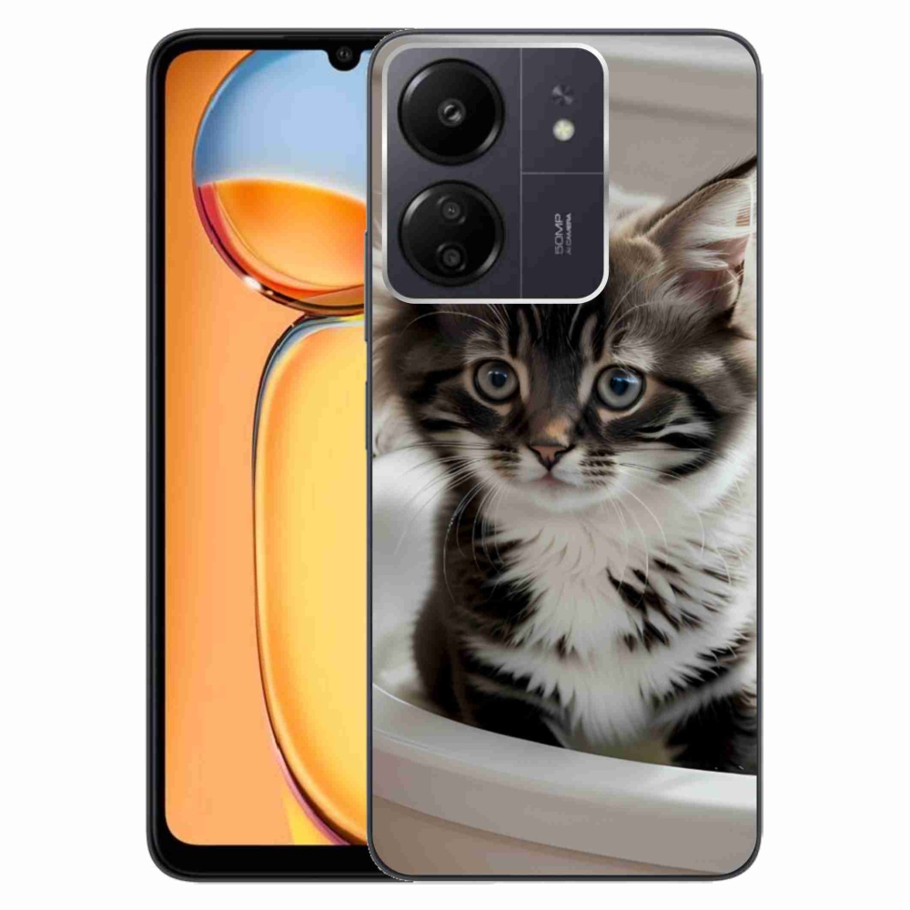 Gél borítás mmCase a Xiaomi Poco C65/Redmi 13C számára - kíváncsi cica